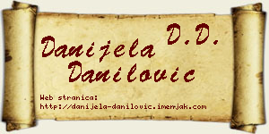Danijela Danilović vizit kartica